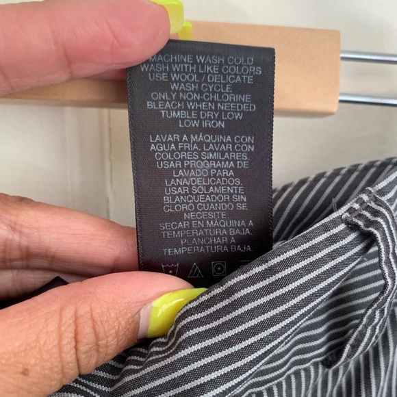 Norma Kamali Gray Stripe Pants - Picture 6 of 7